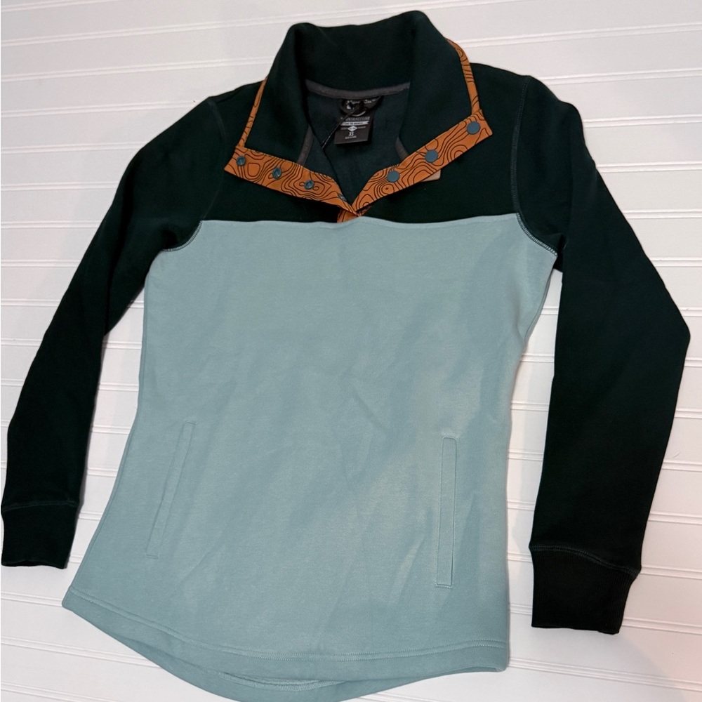 Moosejaw Women’s Long Weekend Snap Pullover In Alpine/Sky XS